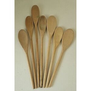 Long Wooden Kitchen Spoons Lot Of 7 Farmhouse Style Crockpot Instatpot Cooking
